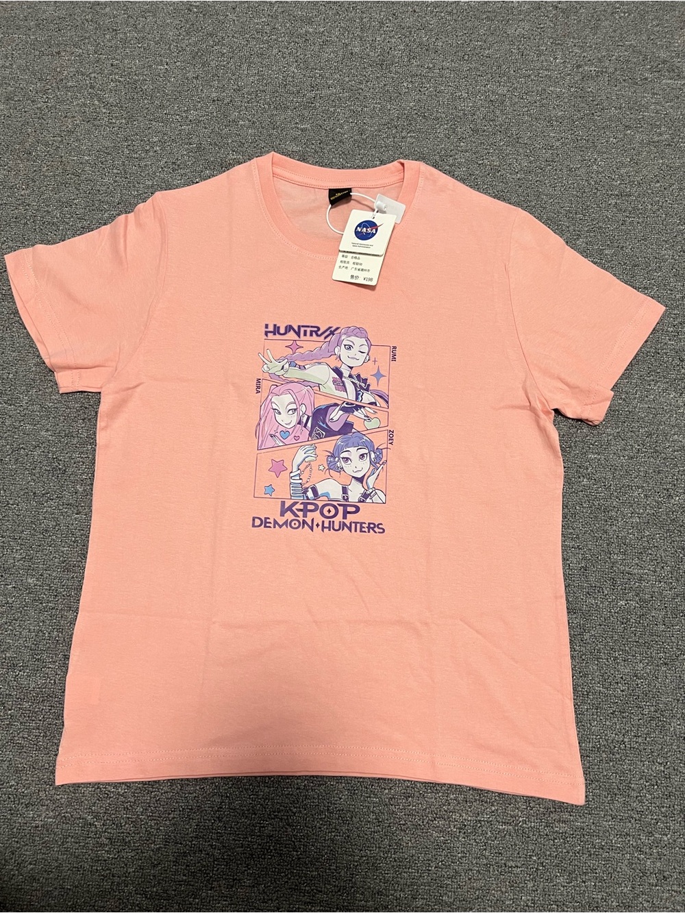 Girl’s KPOP Demon-Hunters Kids Graphic Peach Pink Tee
